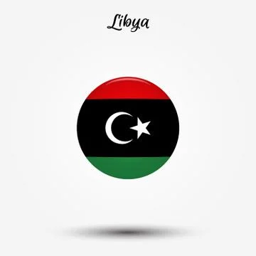 Flag of Libya icon Stock Illustration