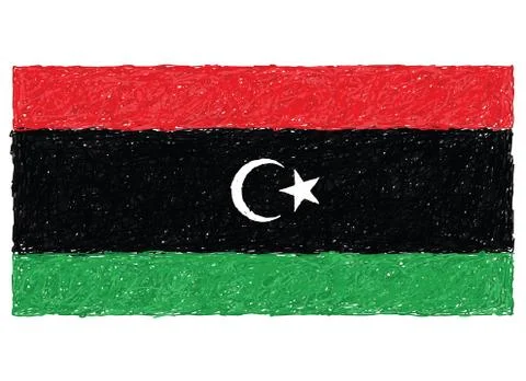 Flag of libya Stock Illustration