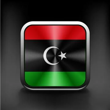 Flag of Libya vector illustration icon world country symbol Illustrazione stock