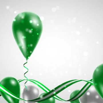 Flag of the Libyan Arab Jamahiriya on balloon Stock Illustration