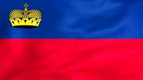Flag Of Liechtenstein Stock Footage 11355684