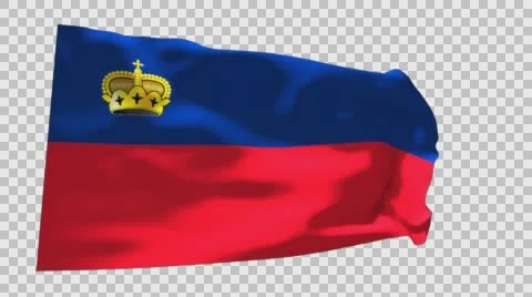 Flag of Liechtenstein Stockbeeldmateriaal 62397315