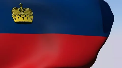 Flag of Liechtenstein HD 스톡 동영상 14517541
