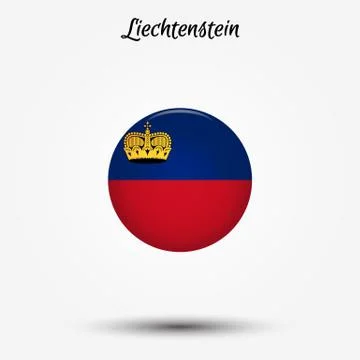 Flag of Liechtenstein icon Stock Illustration