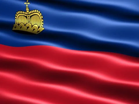 Flag of liechtenstein Иллюстрация