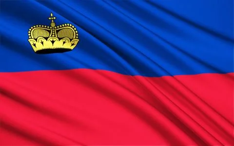 Flag of Liechtenstein Stock Illustration