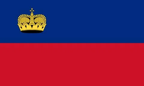 Flag of Liechtenstein Stock Illustration