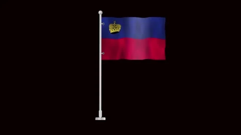 Flag of Liechtenstein waving Stock Footage 320898324