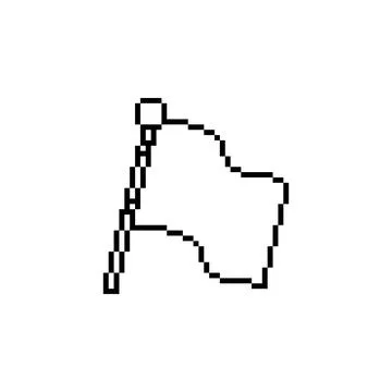 Flag Line Art Pixel Stock Illustration