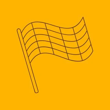 Flag line icon Stock Illustration
