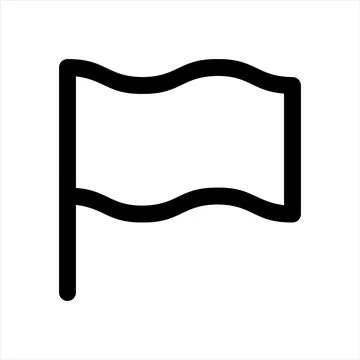 Flag line icon vector illustration isolated on white background Stock Illustration