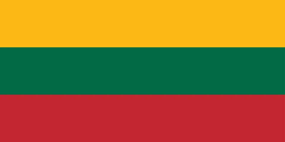 Flag of Lithuania (1988 2004) Illustrazione stock