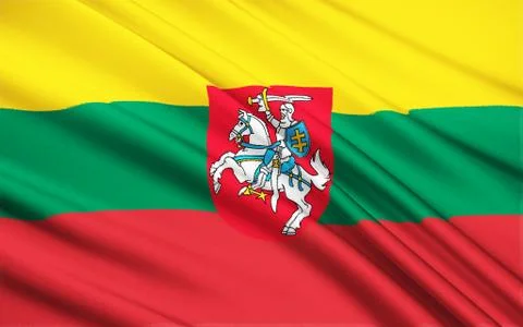 Flag of Lithuania - Baltic States Stock Illustration