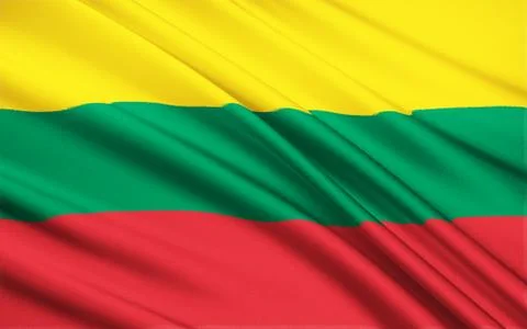Flag of Lithuania - Baltic States Stock Illustration