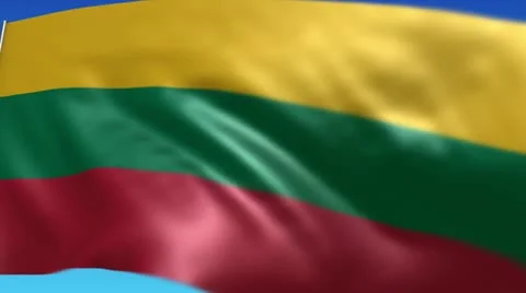 Flag of Lithuania Stock Footage 10809076