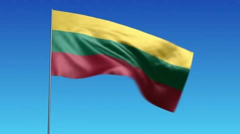 Flag of Lithuania Stock Footage 10809078