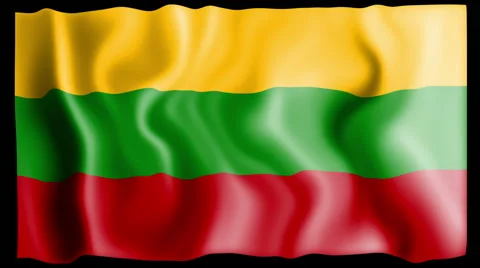 Flag of Lithuania Stock Footage 46474781