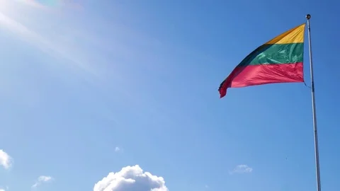 Flag of lithuania Stock Footage 72964396