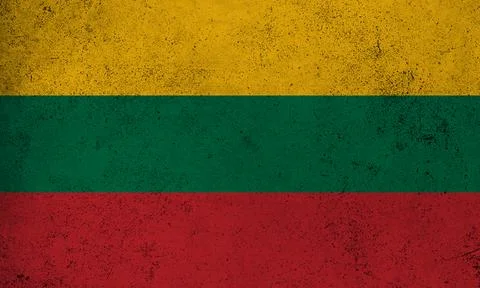 Flag Lithuania grunge texture Stock Illustration