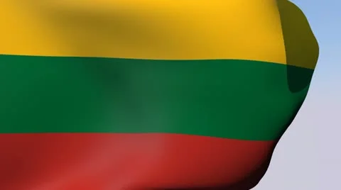 Flag of Lithuania HD Stock Footage 14523221