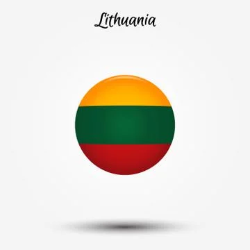 Flag of Lithuania icon Stock Illustration