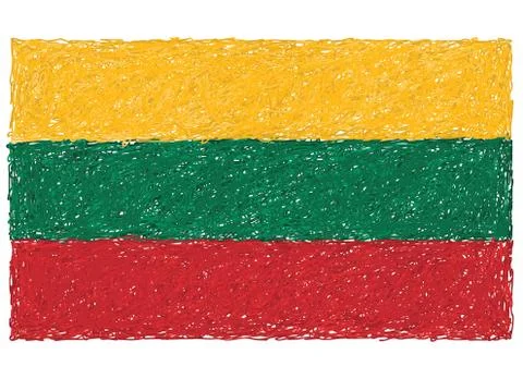 Flag of lithuania Stock Illustration