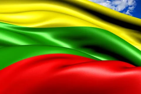 Flag of lithuania Stock Illustration