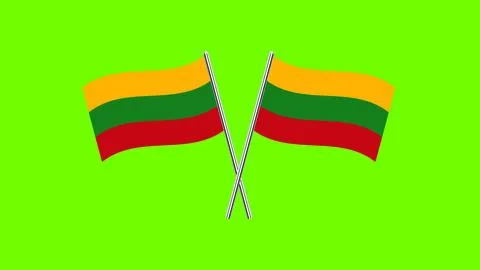 Flag Of Lithuania, Lithuania flag, National flag of Lithuania. table flag o.. Stock Illustration