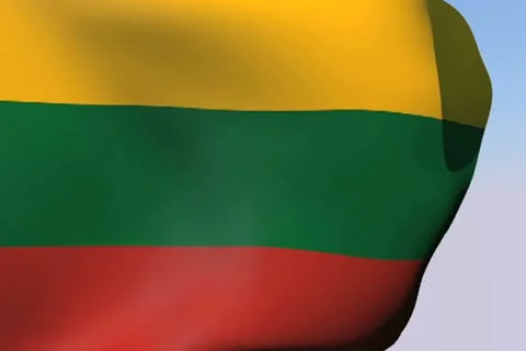 Flag of Lithuania NTSC Stock Footage 14524564