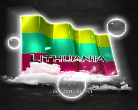 Flag Lithuania quality designer flag 库存插图