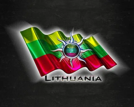 Flag Lithuania quality designer flag Stock Illustration