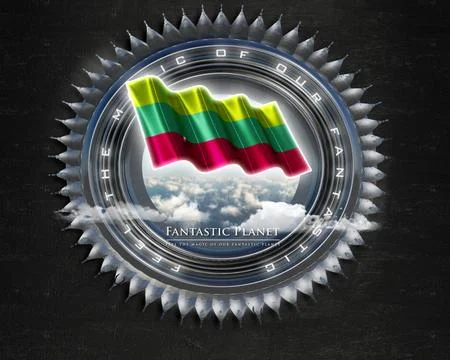 Flag Lithuania quality designer flag Stock Illustration