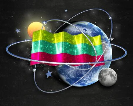 Flag Lithuania quality designer flag Stock Illustration