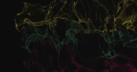 Flag Lithuania  turns into smoke. State weakening concept, alpha channel. Stock Footage 172481009