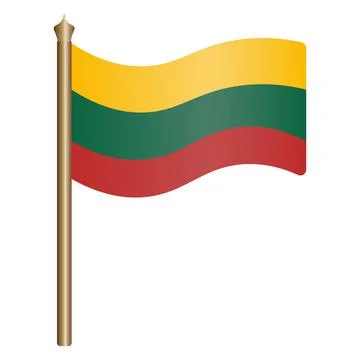 Flag of Lithuania. Vector illustration. イラスト素材