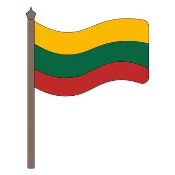 Flag of Lithuania. Vector illustration. イラスト素材