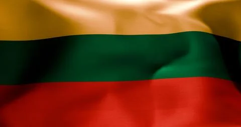 Flag of Lithuania waving high resolution 10K+ size Stock Illustration