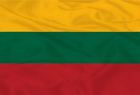 Flag of Lithuania Waving Stock Illustration