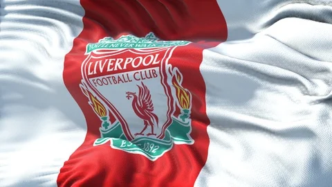 Flag of Liverpool Loop Stock Footage 104745020