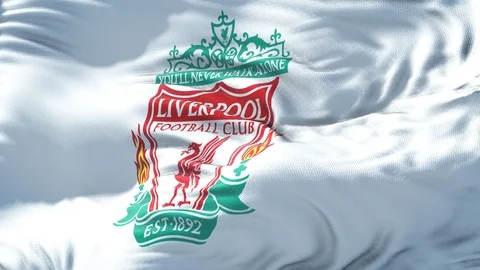 Flag of Liverpool Loop Stock Footage 104783147