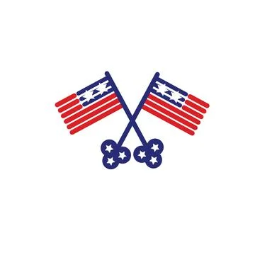 Flag logo american Stock Illustration