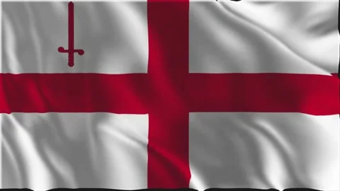 Flag of London waving slowly Stock Footage 341768533