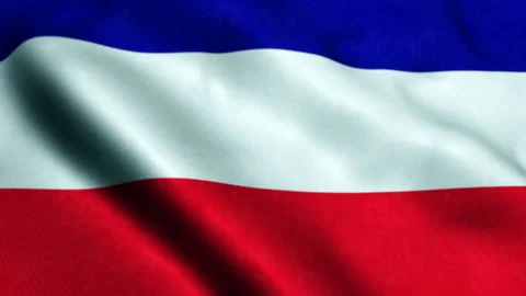 Flag Of Los Altos Waving On Flagpole In The Wind, National Symbol Of Freedom - Stock Footage 232798055
