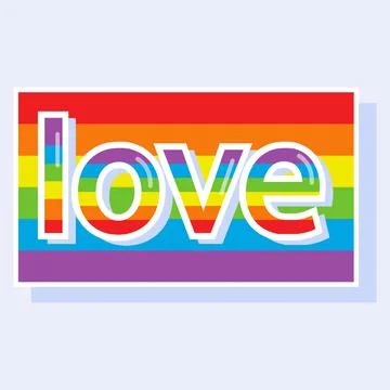Flag of love Stock Illustration
