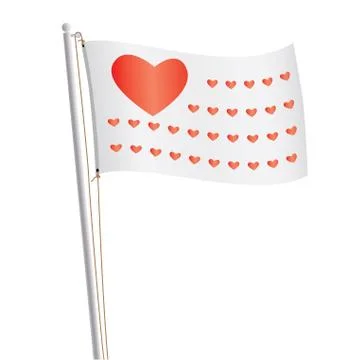 Flag of love republic Stock Illustration