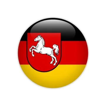 Flag Lower Saxony button Stock-Illustration