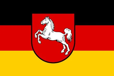 Flag of Lower Saxony Stock Illustration