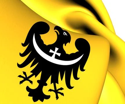 Flag of lower silesian voivodeship Illustrazione stock