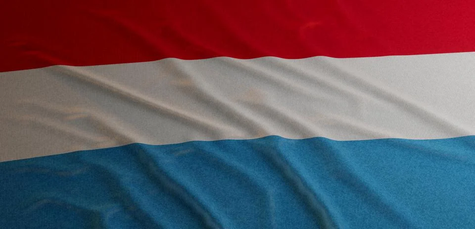 Flag of Luxembourg 3D Render 库存插图