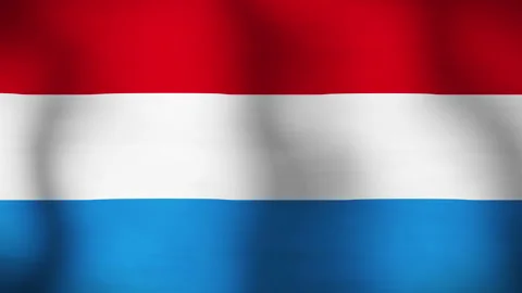 Flag of Luxembourg Close Up Animation Loops Stock Footage 165165366